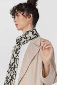 Шарф Tous жіночий колір бежевий візерунок Шарф Tous жіночий колір бежевий візерунок