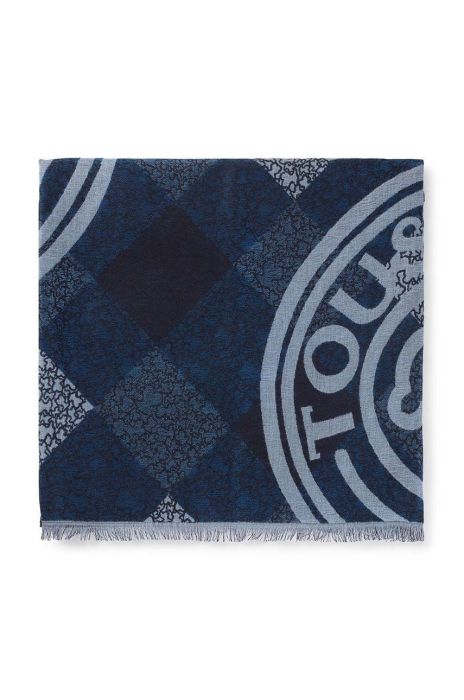 Шарф Tous жіночий візерунок колір блакитний (2863313) Шарф Tous жіночий візерунок колір блакитний (2863313)