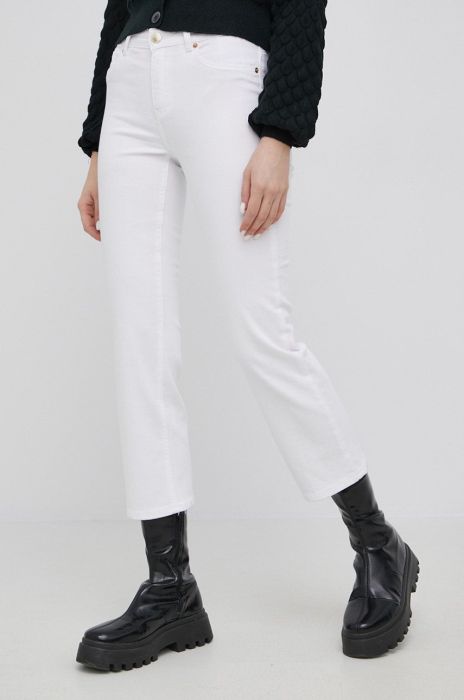 Джинси Only жіночі середня посадка колір білий (2050236)