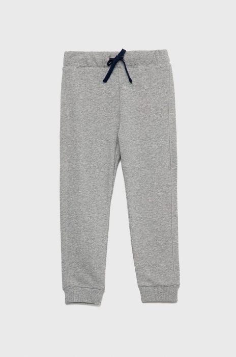 Дитячі бавовняні штани United Colors of Benetton колір сірий однотонні (2620467)