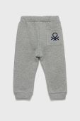 Дитячі бавовняні штани United Colors of Benetton колір сірий меланж (2522022) Дитячі бавовняні штани United Colors of Benetton колір сірий меланж (2522022)