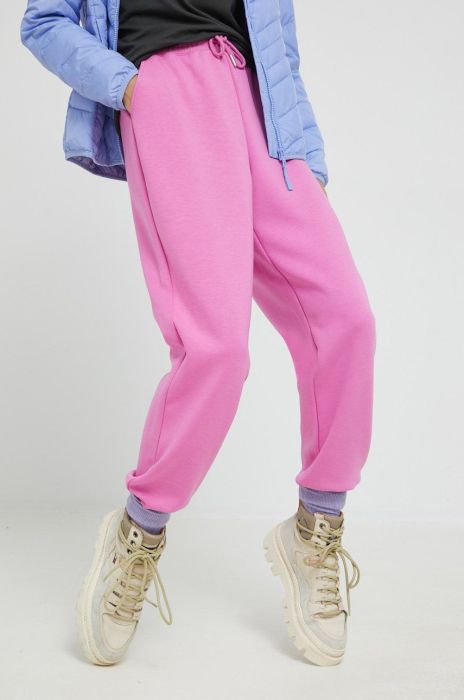 Спортивні штани Only жіночі колір фіолетовий однотонні