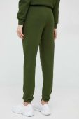 Бавовняні спортивні штани MC2 Saint Barth жіночі колір зелений однотонні Бавовняні спортивні штани MC2 Saint Barth жіночі колір зелений однотонні