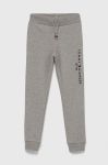Дитячі штани Tommy Hilfiger колір сірий з аплікацією Дитячі штани Tommy Hilfiger колір сірий з аплікацією