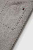 Дитячі штани Tommy Hilfiger колір сірий з аплікацією