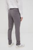 Штани Premium by Jack&Jones чоловічі колір сірий облягаюче Штани Premium by Jack&Jones чоловічі колір сірий облягаюче