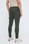 Бавовняні спортивні штани EA7 Emporio Armani колір зелений однотонні (3334823) Бавовняні спортивні штани EA7 Emporio Armani колір зелений однотонні (3334823)
