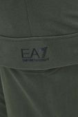 Бавовняні спортивні штани EA7 Emporio Armani колір зелений однотонні (3334823) Бавовняні спортивні штани EA7 Emporio Armani колір зелений однотонні (3334823)
