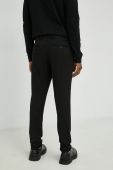 Штани Les Deux чоловічі колір чорний облягаюче Штани Les Deux чоловічі колір чорний облягаюче