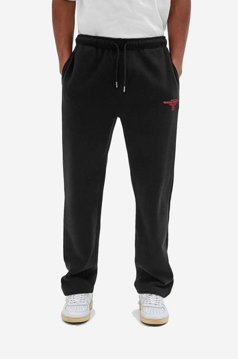 Бавовняні спортивні штани Guess Originals Go Harper колір чорний однотонні M2BQ06.K9YH1-JBLK Бавовняні спортивні штани Guess Originals Go Harper колір чорний однотонні M2BQ06.K9YH1-JBLK