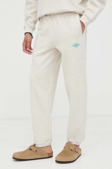 Бавовняні спортивні штани American Vintage колір сірий меланж Бавовняні спортивні штани American Vintage колір сірий меланж