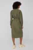 Сукня з домішкою льону Marc O'Polo колір зелений mini пряма