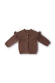 Дитячий бавовняний кардиган That's mine колір коричневий легкий