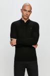 AllSaints - Лонгслів Mode Merino LS Polo колір чорний AllSaints - Лонгслів Mode Merino LS Polo колір чорний