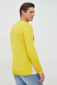 Вовняний светр MC2 Saint Barth чоловічий колір жовтий Вовняний светр MC2 Saint Barth чоловічий колір жовтий