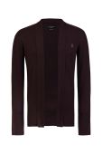 Вовняний кардиган AllSaints колір коричневий