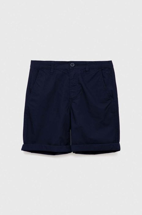 Дитячі бавовняні шорти United Colors of Benetton колір синій регульована талія (3232926) Дитячі бавовняні шорти United Colors of Benetton колір синій регульована талія (3232926)