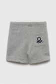 Дитячі бавовняні шорти United Colors of Benetton колір сірий однотонні регульована талія (3232987) Дитячі бавовняні шорти United Colors of Benetton колір сірий однотонні регульована талія (3232987)