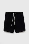 Дитячі бавовняні шорти United Colors of Benetton колір чорний однотонні регульована талія (3232969)