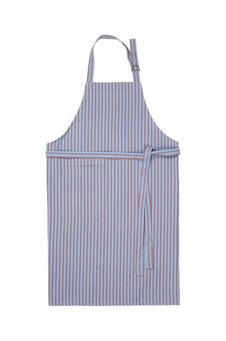 Бавовняний кухонний фартух Broste Copenhagen Strips колір фіолетовий Бавовняний кухонний фартух Broste Copenhagen Strips колір фіолетовий