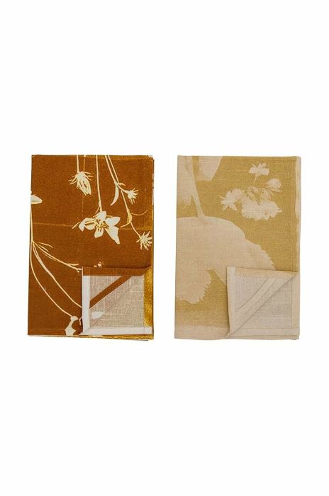 Набір кухонних рушників Bloomingville 2-pack колір жовтий Набір кухонних рушників Bloomingville 2-pack колір жовтий