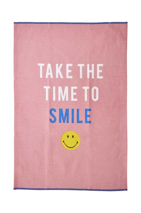 Бавовняний кухонний рушник Rice x Smiley колір рожевий (3423083) Бавовняний кухонний рушник Rice x Smiley колір рожевий (3423083)