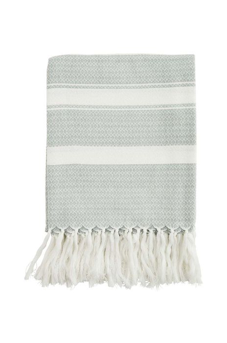 Великий бавовняний рушник Madam Stoltz 100 x 180 cm колір блакитний (3620963) Великий бавовняний рушник Madam Stoltz 100 x 180 cm колір блакитний (3620963)