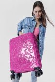 Валіза Tous колір рожевий