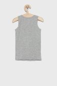 Дитячий топ United Colors of Benetton (2-pack) колір сірий однотонний Дитячий топ United Colors of Benetton (2-pack) колір сірий однотонний