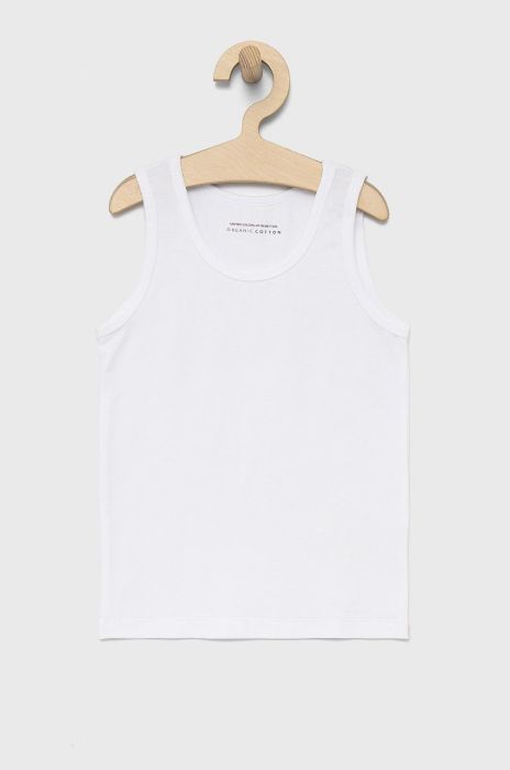 Дитяча футболка United Colors of Benetton колір білий однотонна (2032718) Дитяча футболка United Colors of Benetton колір білий однотонна (2032718)