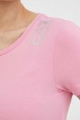 Футболка EA7 Emporio Armani жіноча колір рожевий (2908064)