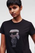 Бавовняна футболка Karl Lagerfeld колір чорний (3098223)