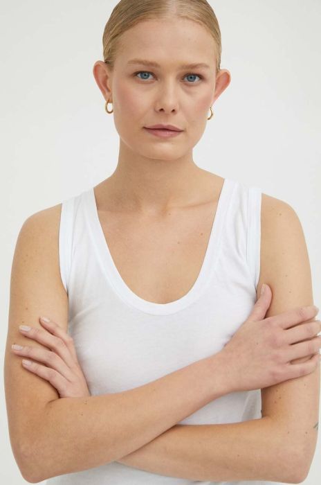 Бавовняний топ American Vintage колір білий Бавовняний топ American Vintage колір білий