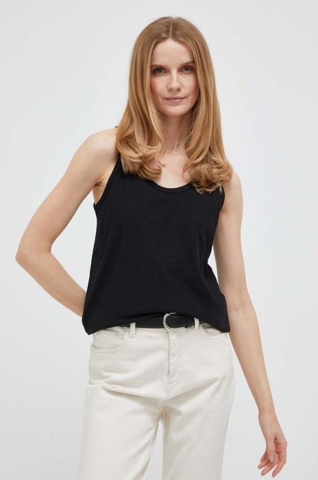 Бавовняний топ United Colors of Benetton колір чорний (3309636) Бавовняний топ United Colors of Benetton колір чорний (3309636)
