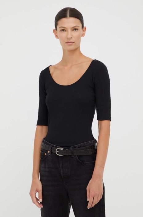 Футболка Samsoe Samsoe жіночий колір чорний Футболка Samsoe Samsoe жіночий колір чорний