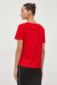 Бавовняна футболка Tommy Jeans жіночий колір червоний (3647725)