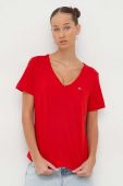 Бавовняна футболка Tommy Jeans жіночий колір червоний (3647725)