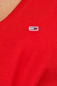 Бавовняна футболка Tommy Jeans жіночий колір червоний (3647725)