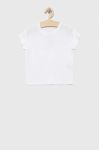 Дитяча бавовняна футболка United Colors of Benetton колір білий однотонний
