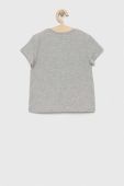 Дитяча бавовняна футболка United Colors of Benetton колір сірий однотонний (3063439)