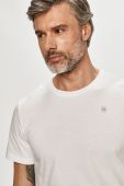 Футболка G-Star Raw чоловіча колір білий гладкий Футболка G-Star Raw чоловіча колір білий гладкий