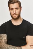 Футболка Armani Exchange 2-pack чоловічий колір чорний однотонний (886431)