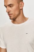 Футболка Tommy Jeans колір білий гладкий