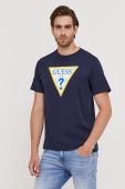 Футболка Guess чоловіча колір синій з принтом Футболка Guess чоловіча колір синій з принтом