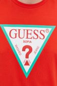 Футболка Guess чоловіча колір помаранчевий з принтом Футболка Guess чоловіча колір помаранчевий з принтом