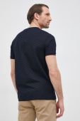 Бавовняна футболка Emporio Armani колір синій візерунок Бавовняна футболка Emporio Armani колір синій візерунок