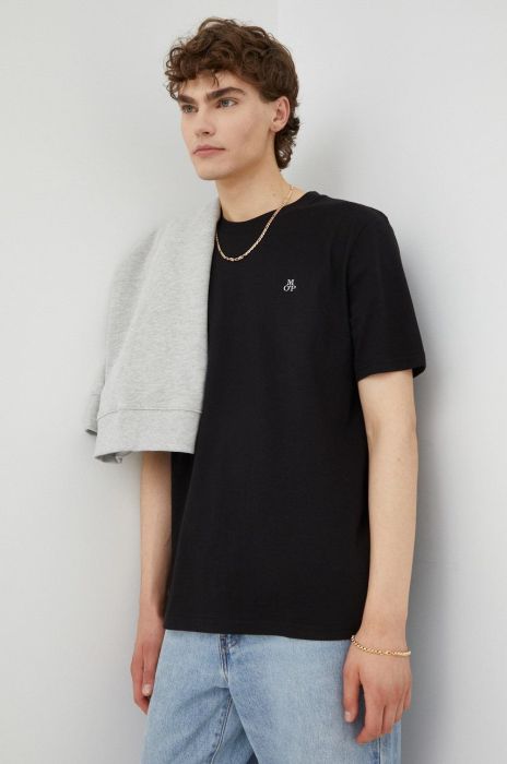 Бавовняна футболка Marc O'Polo колір чорний однотонний (2581852) Бавовняна футболка Marc O'Polo колір чорний однотонний (2581852)