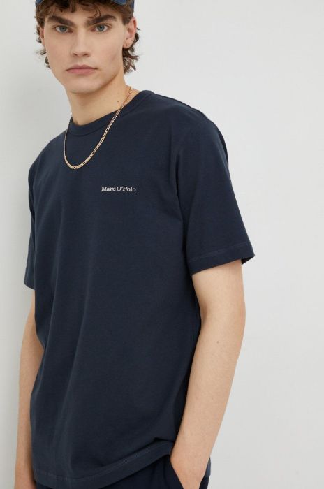 Бавовняна футболка Marc O'Polo колір синій з аплікацією Бавовняна футболка Marc O'Polo колір синій з аплікацією