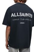 Бавовняна футболка AllSaints з принтом колір блакитний Бавовняна футболка AllSaints з принтом колір блакитний