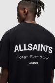 Бавовняна футболка AllSaints колір чорний з принтом (2833108)